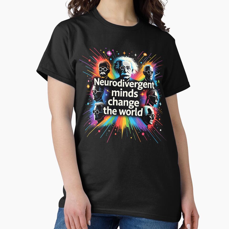 Neurodivergent Minds Change the World by PixelQ T-Shirts, Hoodie, Sweatshirt | BlankRebels.com (Image 2)