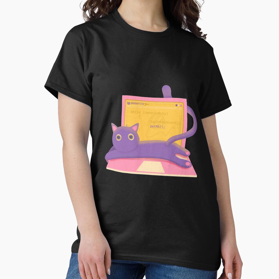 Cat lays on keyboard - programmer life by Marwative . T-Shirts, Hoodie, Sweatshirt | BlankRebels.com (Image 2)