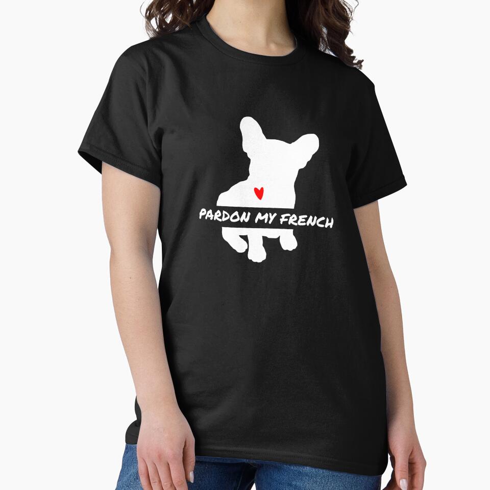Funny Pardon my French Frenchie Bulldog Design French Bulldog Dog Lover Owner by enjoytheshirt T-Shirts,... (Image 2)