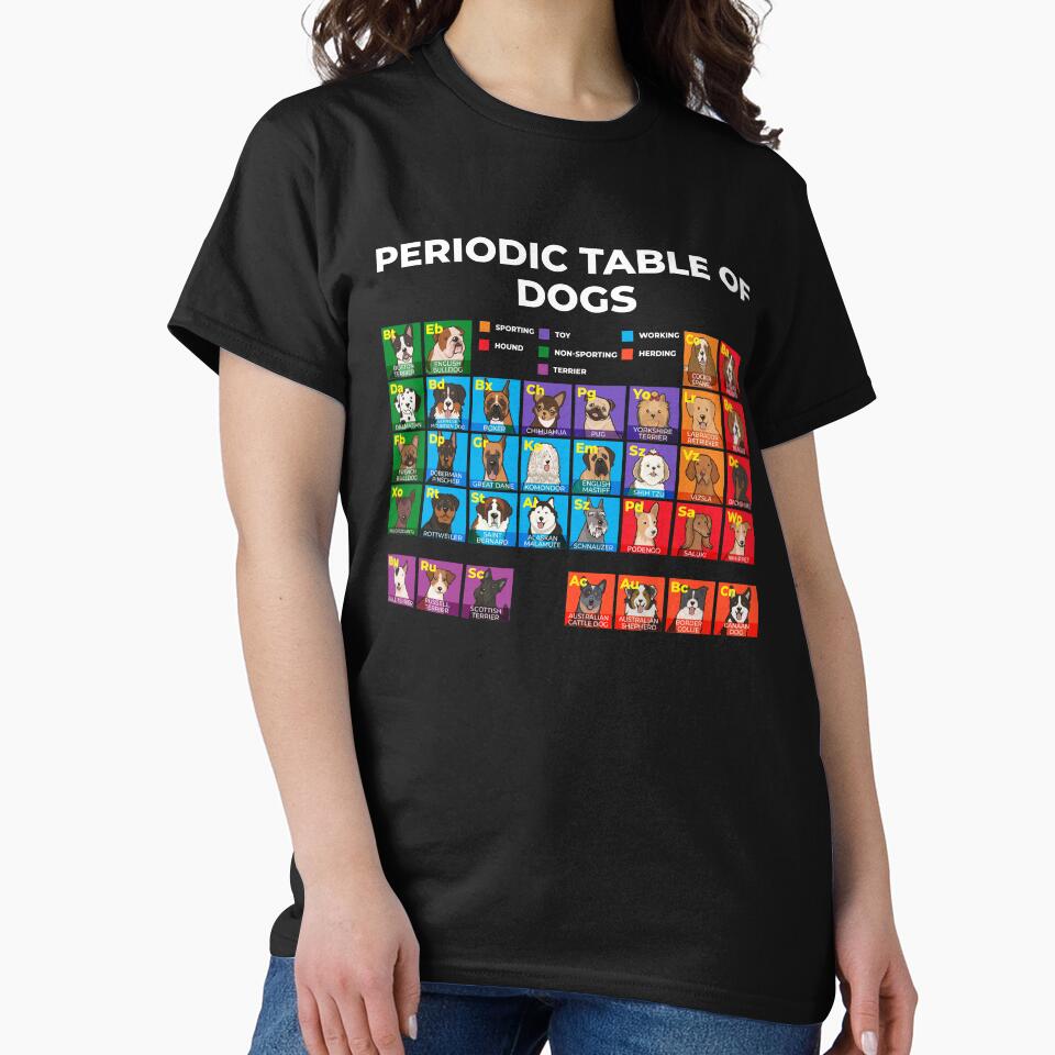 Periodic Table of Dogs, Dog Lover, Funny Science by Maria Garcia T-Shirts, Hoodie, Sweatshirt | BlankRebels.com (Image 2)