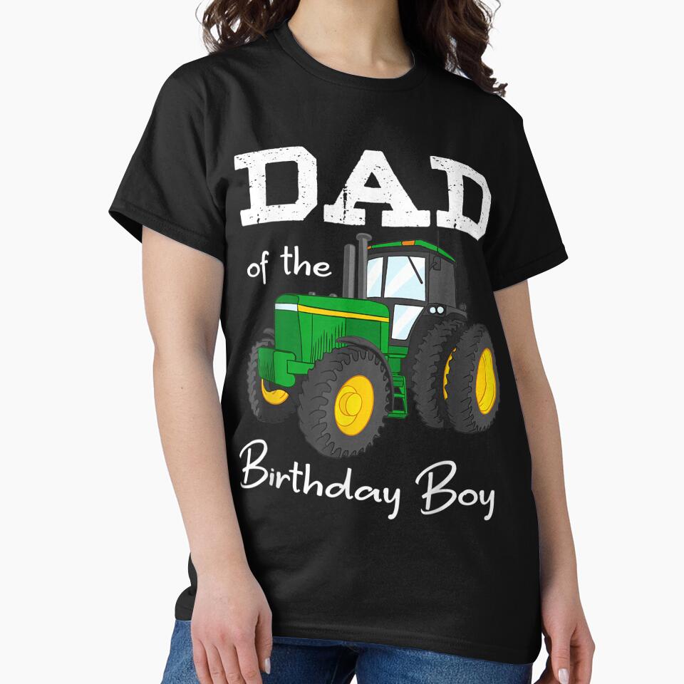 Dad Of The Birthday Boy Shirt Tractor Shirt Farm Party by JoshSchultz Hoodie, Sweatshirt | BlankRebels.com (Image 2)