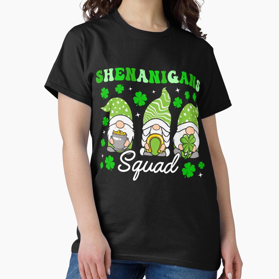 Shenanigans Squad Gnome St Patricks by KroghDs T-Shirts, Hoodie, Sweatshirt | BlankRebels.com (Image 2)