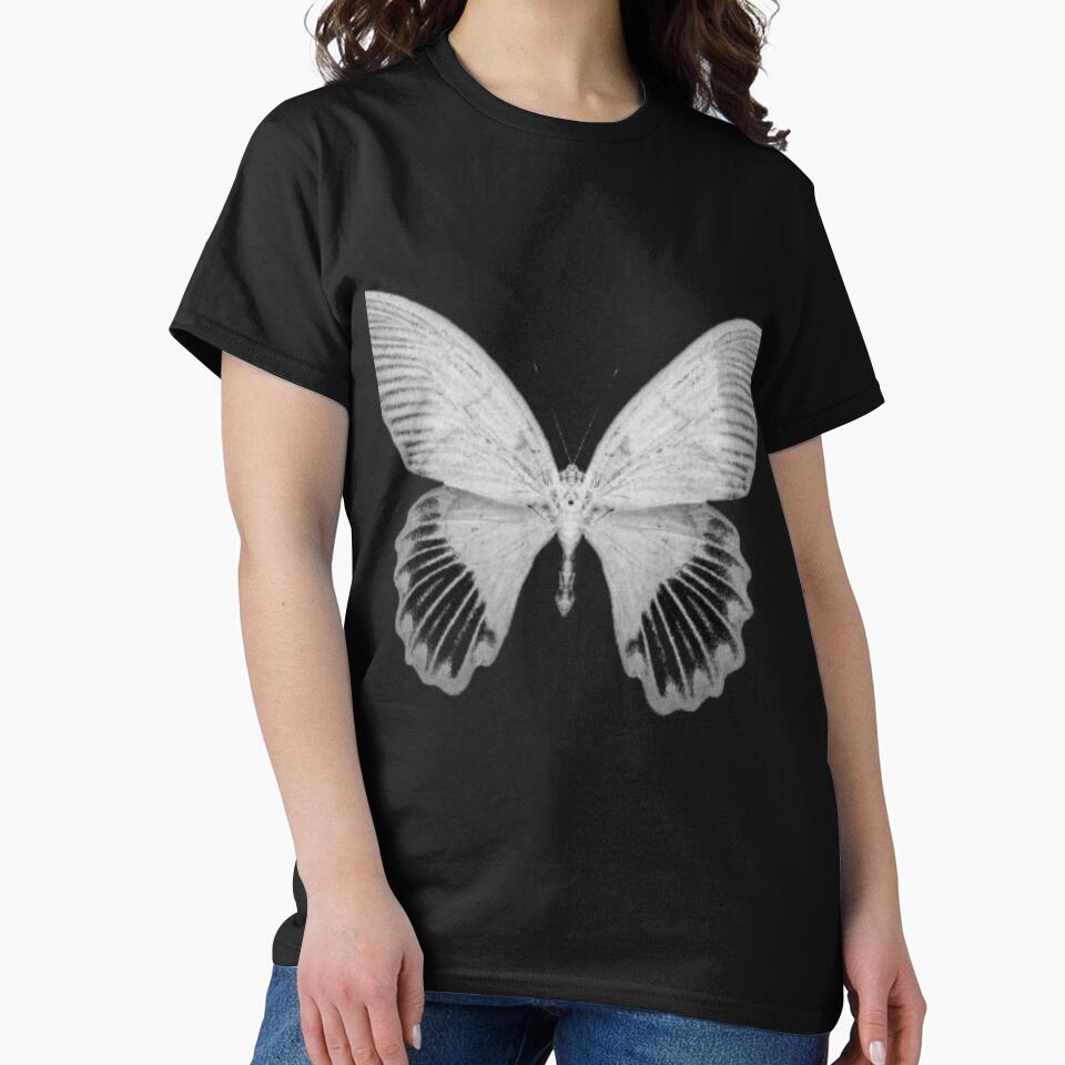 grey vintage butterfly design by hannahhamo T-Shirts, Hoodie, Sweatshirt | BlankRebels.com (Image 2)
