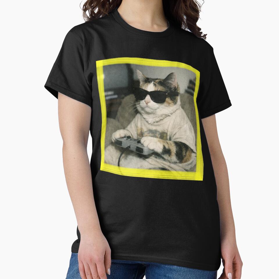 Cat Playing Vintage Games T-Shirts, Hoodie, Sweatshirt