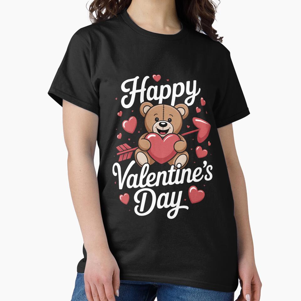 happy valentines day cute valentine by EllenJast T-Shirts, Hoodie, Sweatshirt | BlankRebels.com (Image 2)