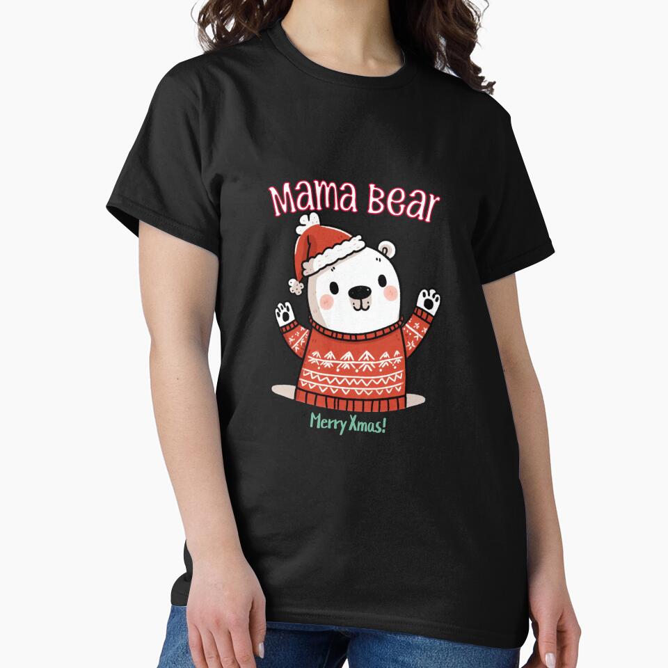 Mama Bear Family Matching Christmas Outfits by Twinkle-Doodles T-Shirts, Hoodie, Sweatshirt | BlankRebels.com (Image 2)