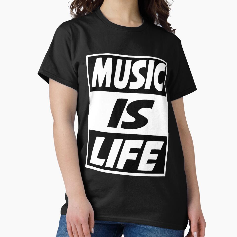 Music is life text by Fashimation20 T-Shirts, Hoodie, Sweatshirt | BlankRebels.com (Image 2)