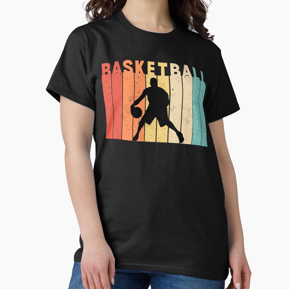 Retro Basketball, Vintage Basketball by LaughingHorseCo T-Shirts, Hoodie, Sweatshirt | BlankRebels.com (Image 2)