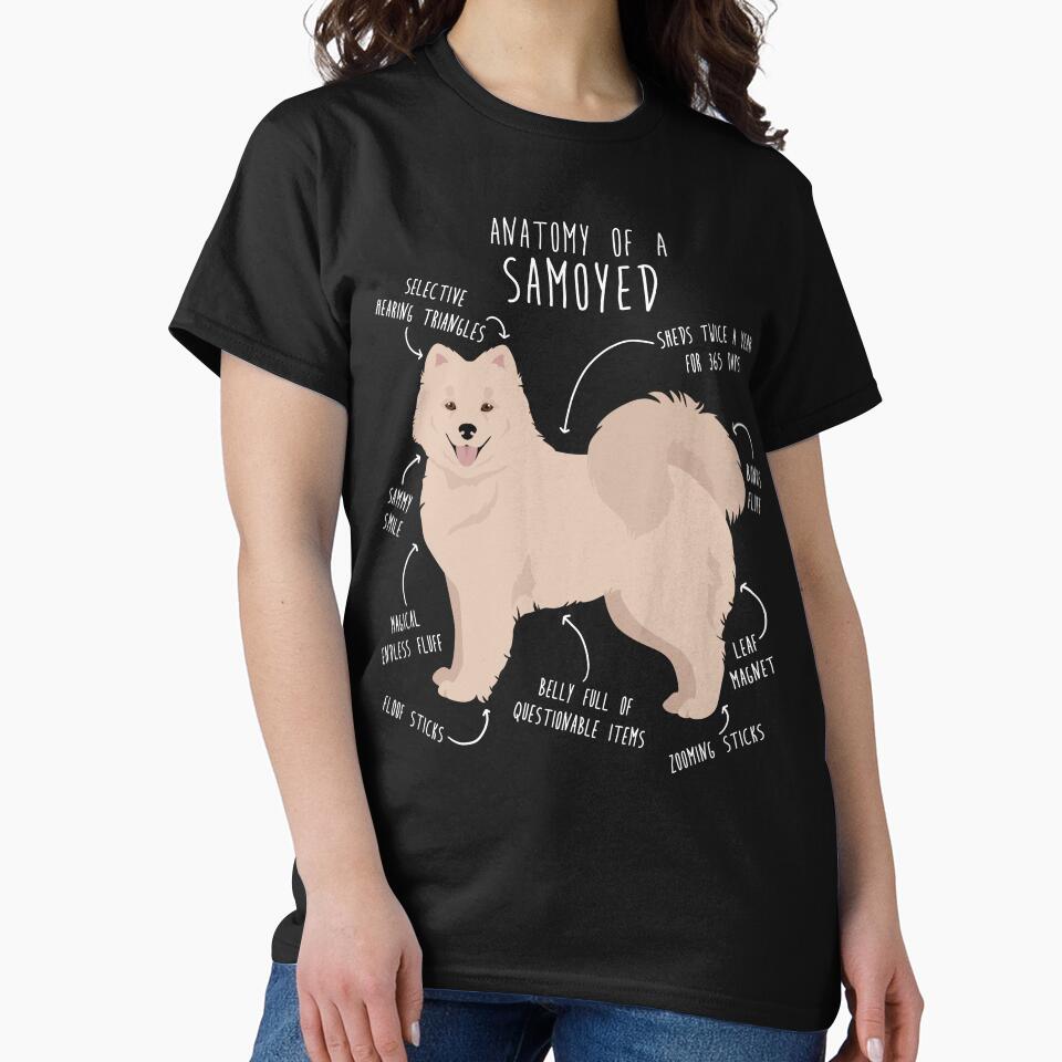 Biscuit Cream Samoyed Dog Anatomy by Clara Hollins T-Shirts, Hoodie, Sweatshirt | BlankRebels.com (Image 2)