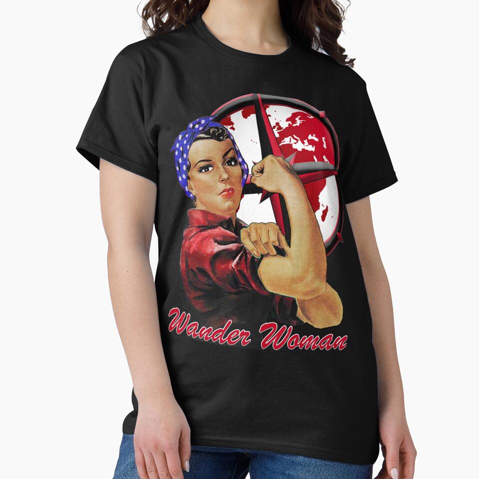 Wander Woman - Explore the World - Rosie the Riveter by Questforit T-Shirts, Hoodie, Sweatshirt | BlankRebels.com (Image 2)