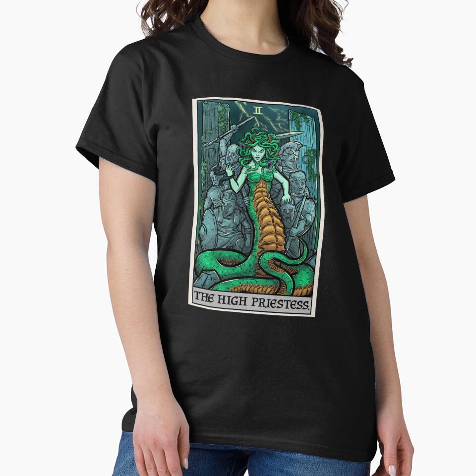 The High Priestess Tarot Card Medusa Greek Mythology Gift by taaddison50 T-Shirts, Hoodie, Sweatshirt (Image 2)