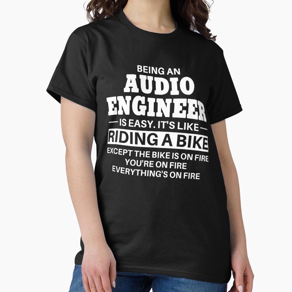 Audio Engineer Riding A Bike by clickmostro T-Shirts, Hoodie, Sweatshirt | BlankRebels.com (Image 2)