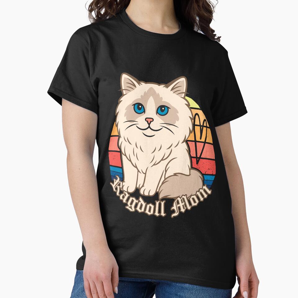 Retro Ragdoll Cat Mom Vintage by kaszczyszko T-Shirts, Hoodie, Sweatshirt | BlankRebels.com (Image 2)