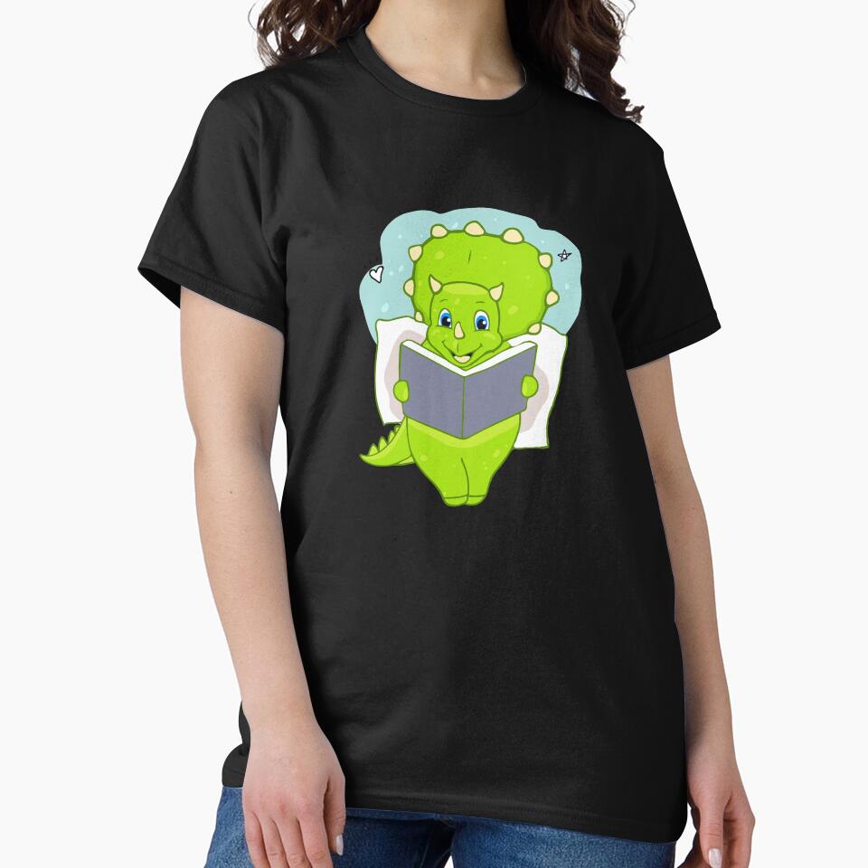 Book Reading Dinosaur by iHeartDinosaurs T-Shirts, Hoodie, Sweatshirt | BlankRebels.com (Image 2)
