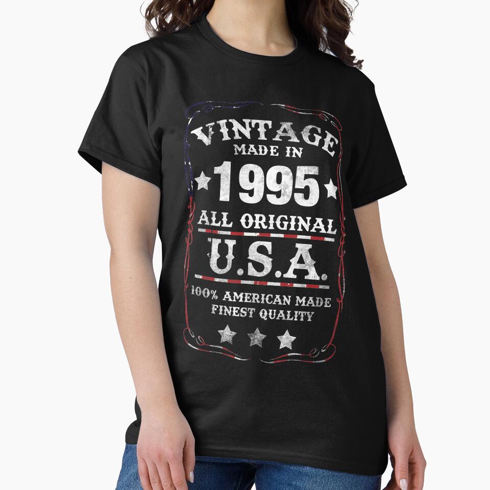 1995 Vintage Birthday Original Retro USA American by SpookshowDesign T-Shirts, Hoodie, Sweatshirt | BlankRebels.com (Image 2)