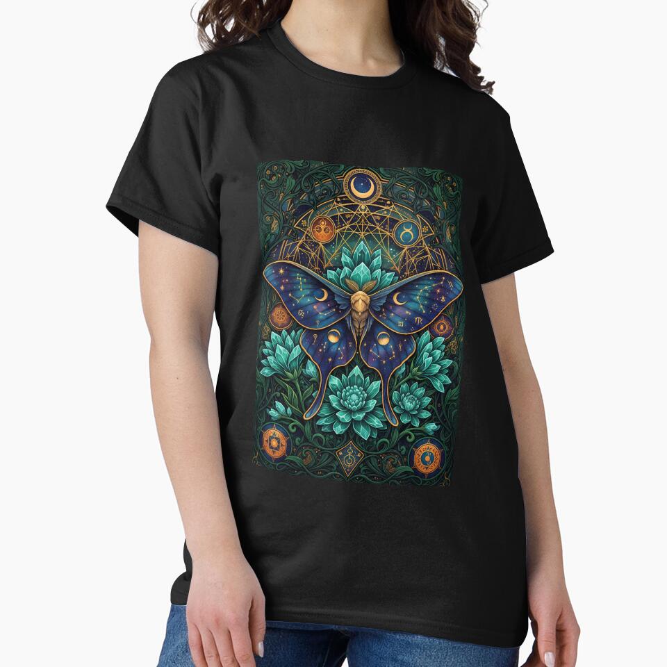 Mystic celestial luna moth maximalist art nouveau by RBCTk T-Shirts, Hoodie, Sweatshirt | BlankRebels.com (Image 2)