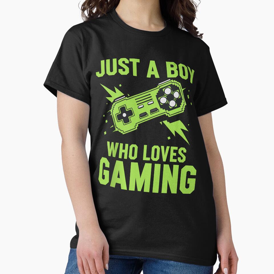 Just Boy Who Loves Gaming Controllers T-Shirts, Hoodie, Sweatshirt