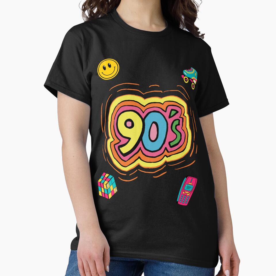 Retro 90s Circle Stripe - Birth Year Design by Zha-Zha Designs T-Shirts, Hoodie, Sweatshirt | BlankRebels.com (Image 2)
