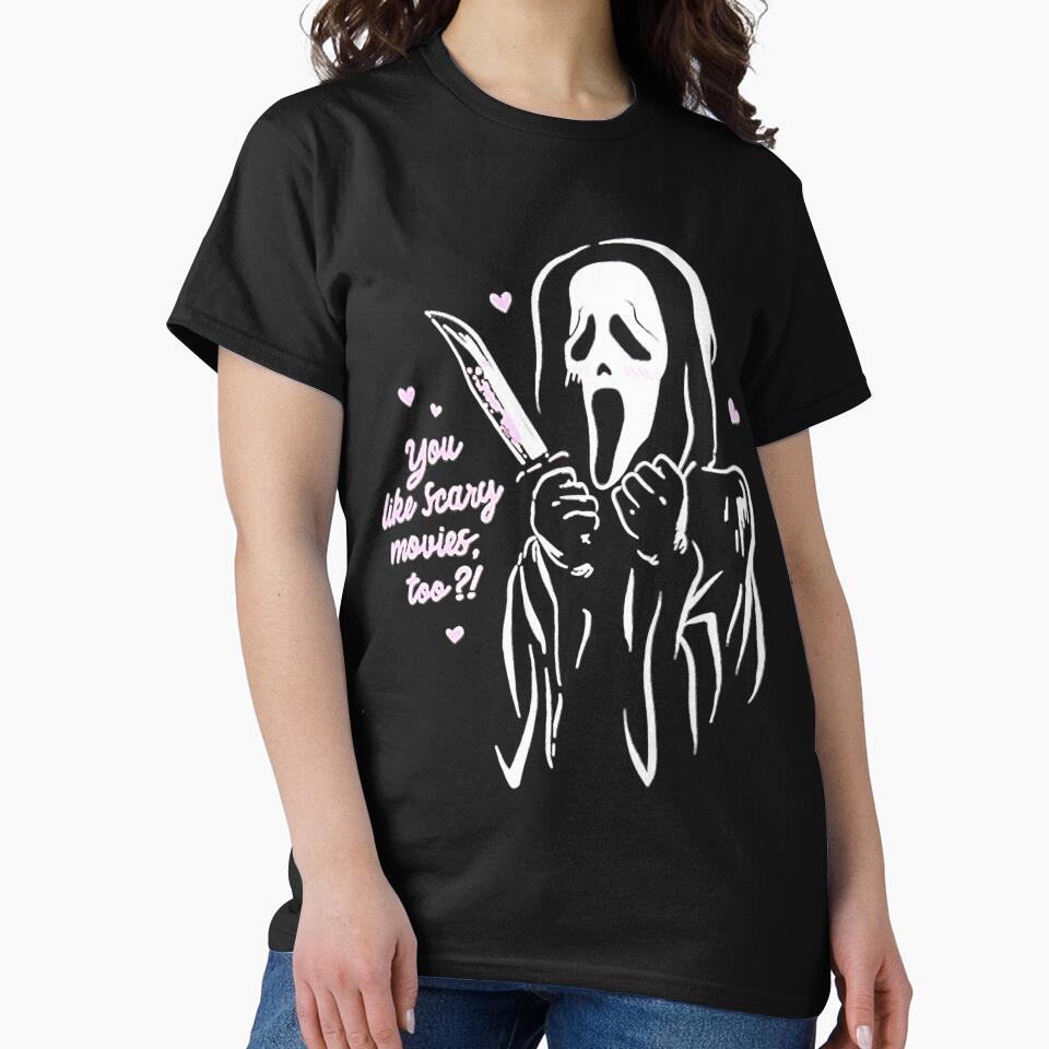 Scream GhostFace You Like Scary Movies Too Boyfriend Funny by khongsaodau T-Shirts, Hoodie, Sweatshirt (Image 2)