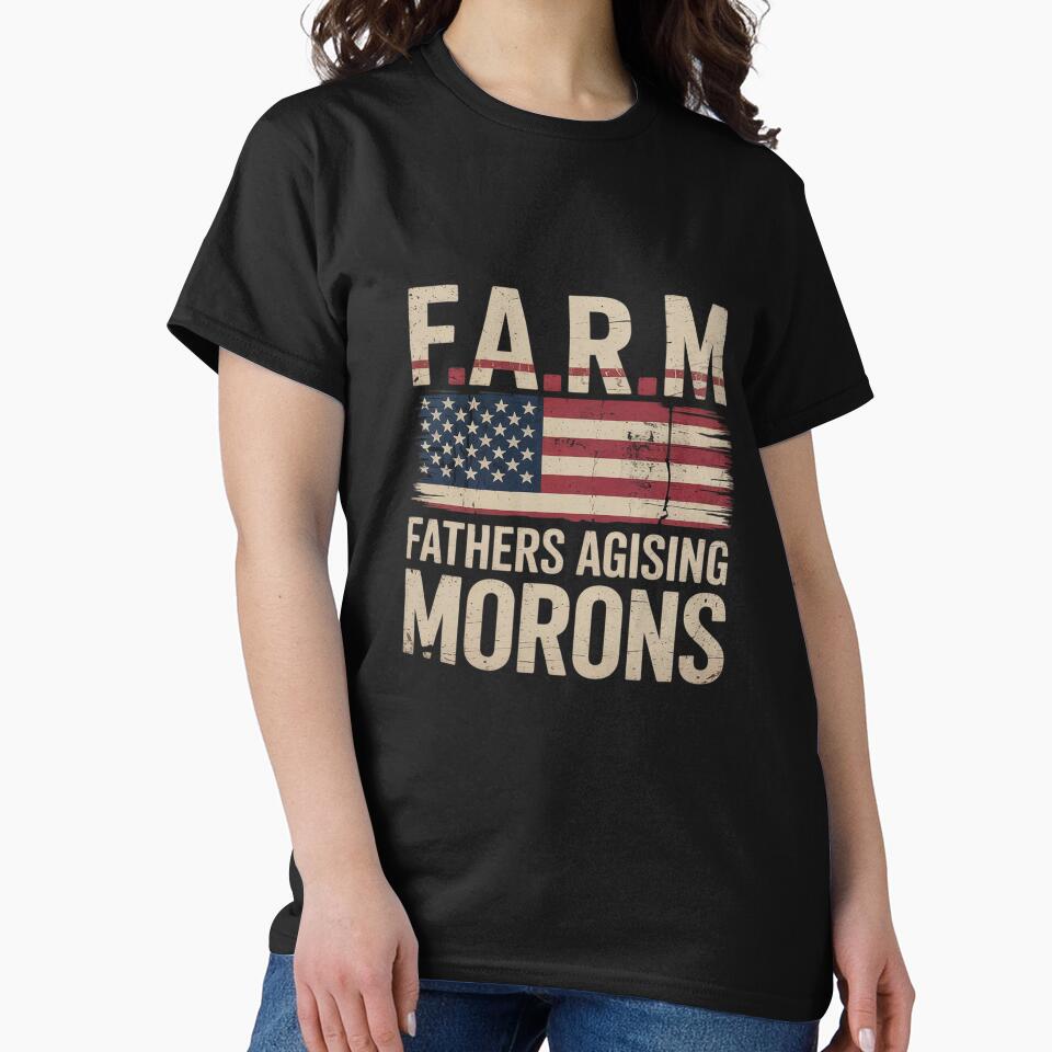 Fathers Against Raising Morons Funny USA Flag Father's Day by KotexTemu T-Shirts, Hoodie, Sweatshirt (Image 2)
