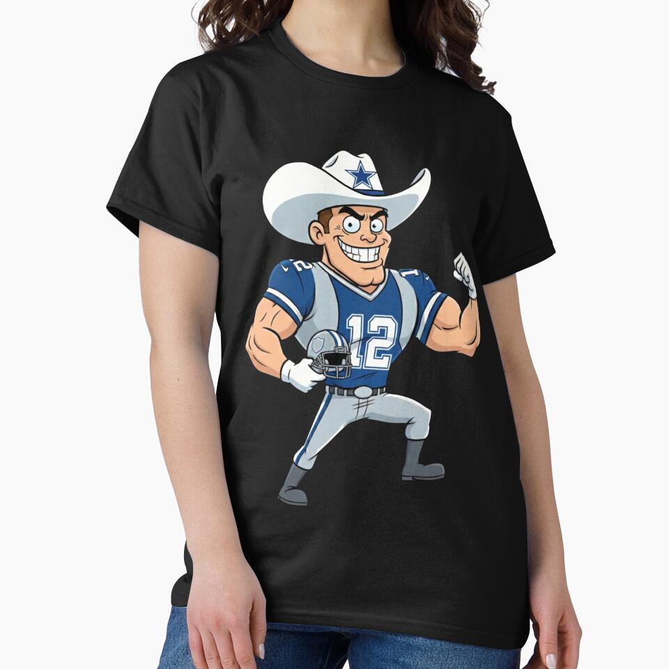 Retro Football Mascot - Tough Cowboy Player by Jonathas0989 T-Shirts, Hoodie, Sweatshirt | BlankRebels.com (Image 2)