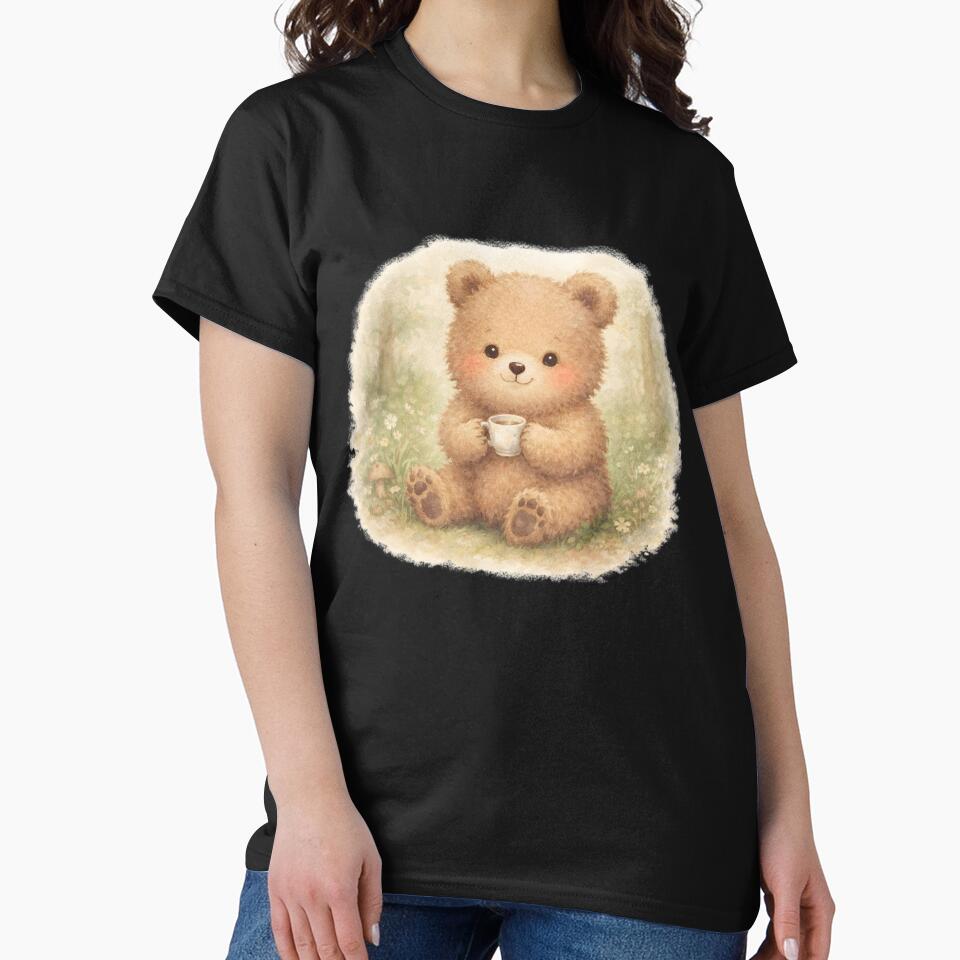 baby bear with tea cup in forest by creativiteemom T-Shirts, Hoodie, Sweatshirt | BlankRebels.com (Image 2)