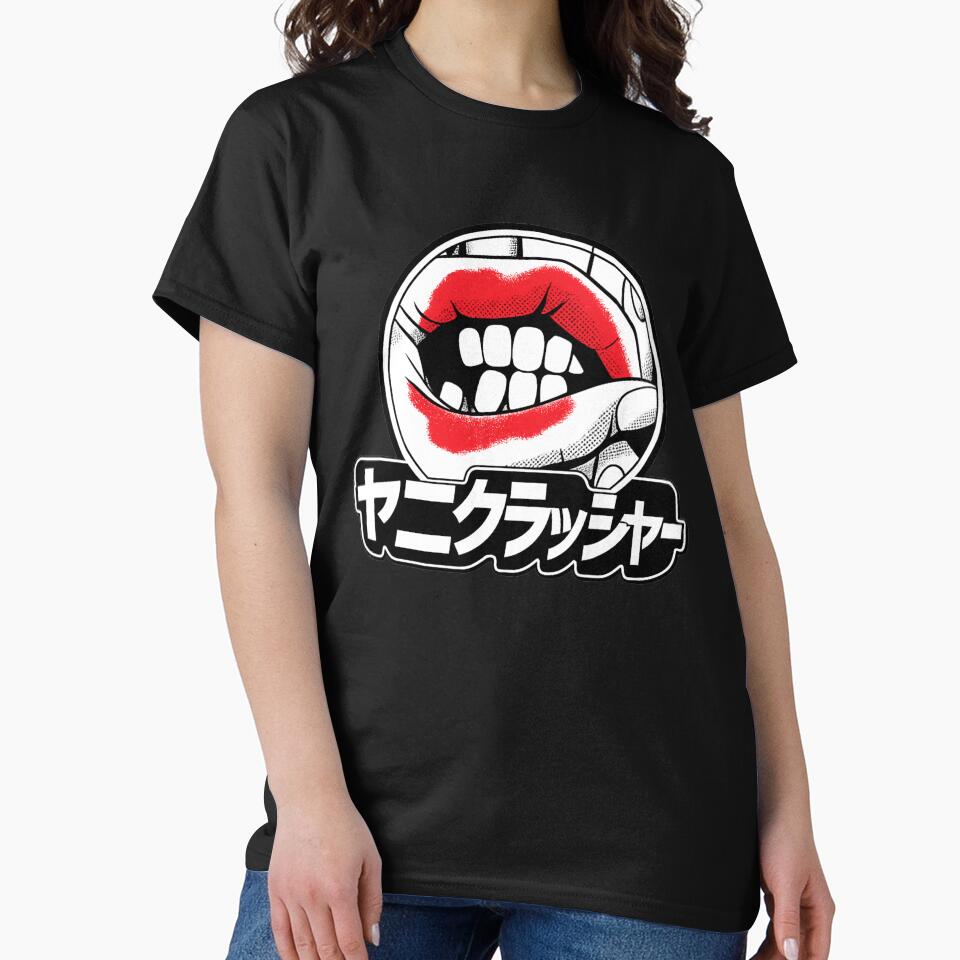 Anime Streetwear Screen-Print Mouth & Hands Graphic Logo – Bold Pop Art Design by ldjcustomdesign