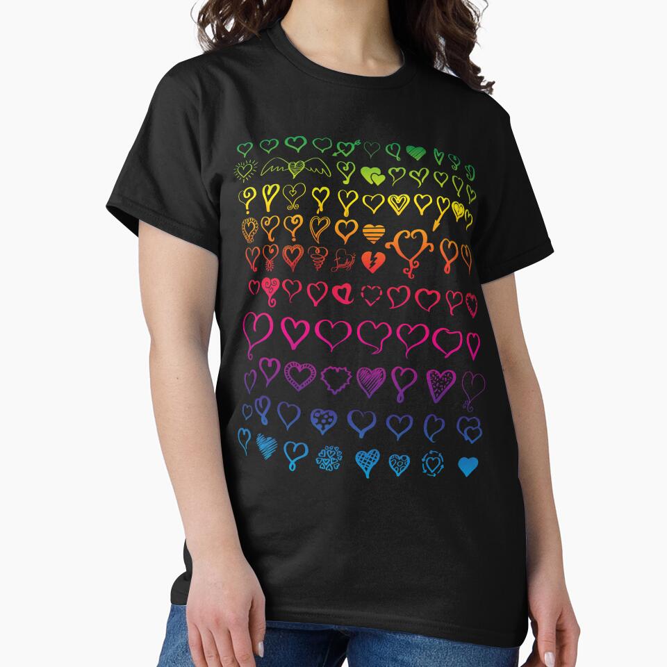 Hearts doodle collection spectrums colour. by ShutterKapan T-Shirts, Hoodie, Sweatshirt | BlankRebels.com (Image 2)
