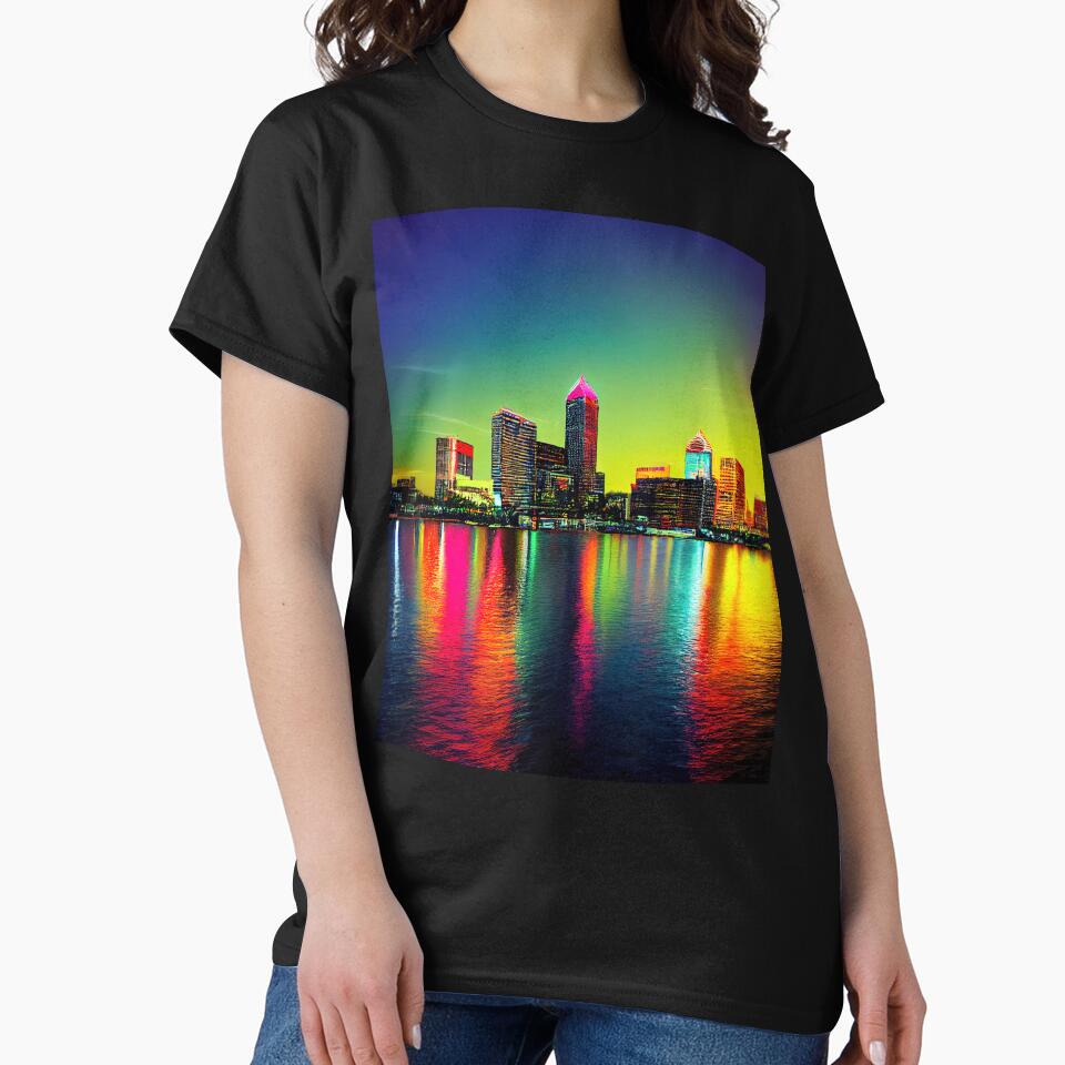Tampa Bay Florida Neon Vaporwave by ComicsFactory T-Shirts, Hoodie, Sweatshirt | BlankRebels.com (Image 2)
