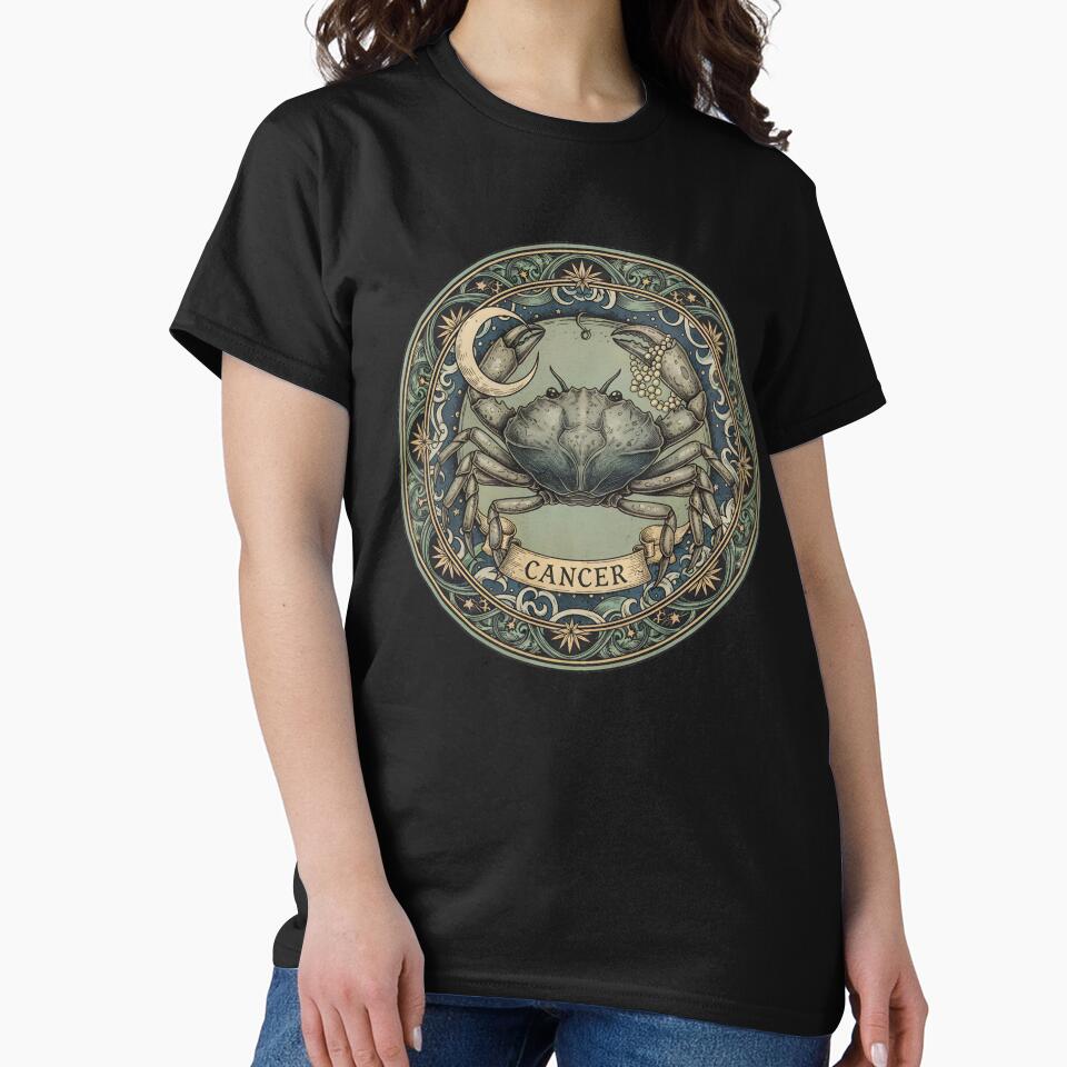 VINTAGE CANCER ZODIAC SIGN by infinitearte T-Shirts, Hoodie, Sweatshirt | BlankRebels.com (Image 2)