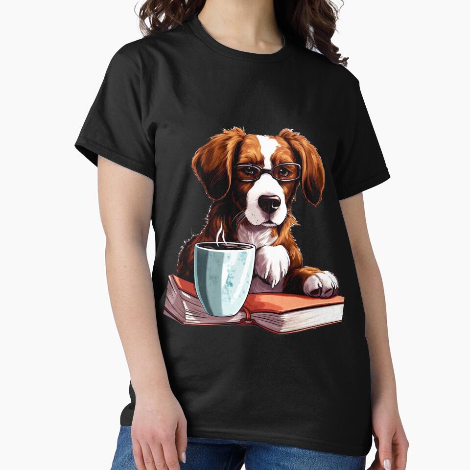 Books and coffee and dogs and social justice Digital Art Illustration by Shuvra Gain T-Shirts, Hoodie, Sweatshirt (Image 2)