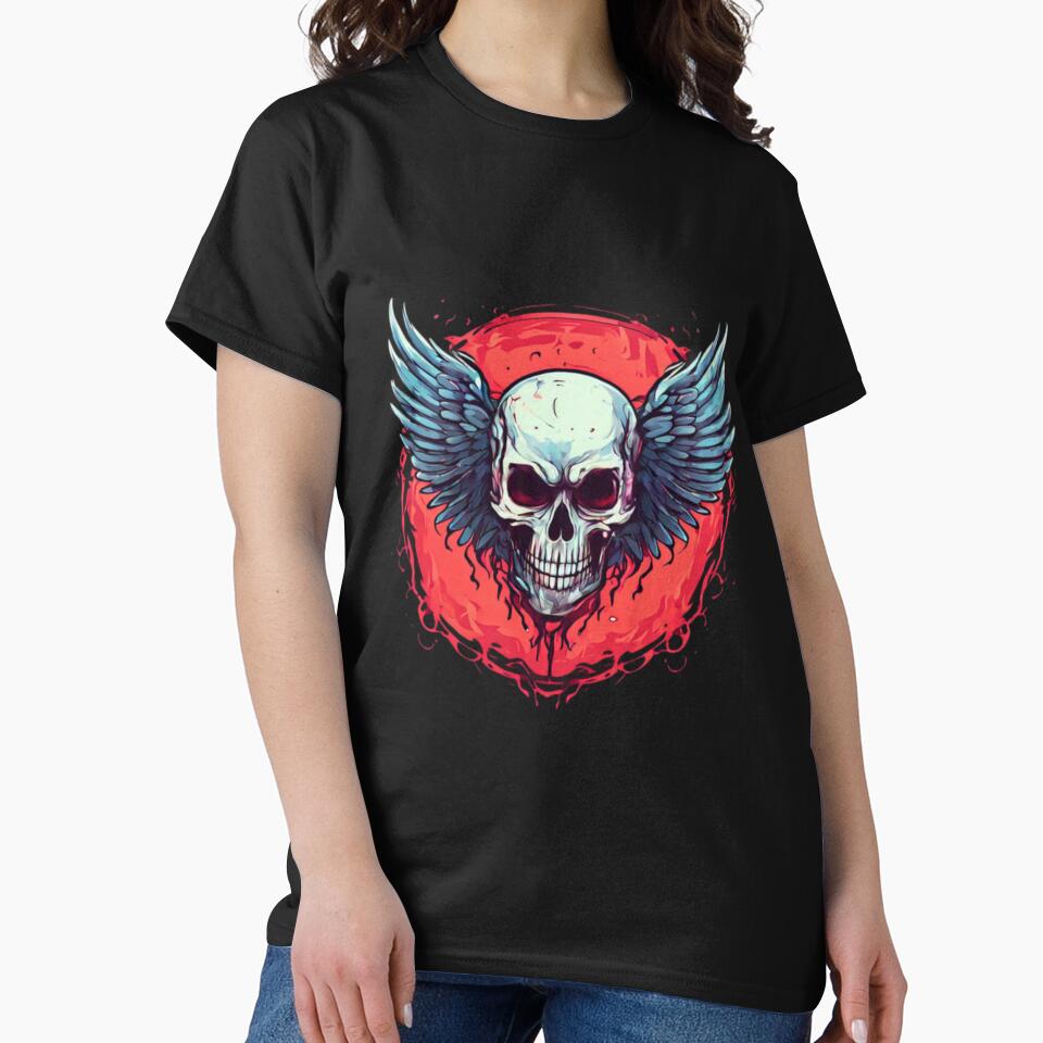 Skull with Wings by Planetporridge T-Shirts, Hoodie, Sweatshirt | BlankRebels.com (Image 2)