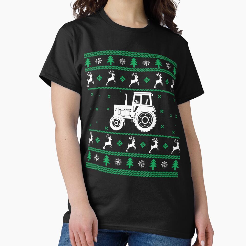 Christmas - Christmas Farmer Tractor by UnknownArtistt T-Shirts, Hoodie, Sweatshirt | BlankRebels.com (Image 2)