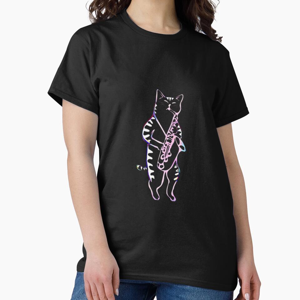 Neon drawn cat by Artscatsy34 T-Shirts, Hoodie, Sweatshirt | BlankRebels.com (Image 2)