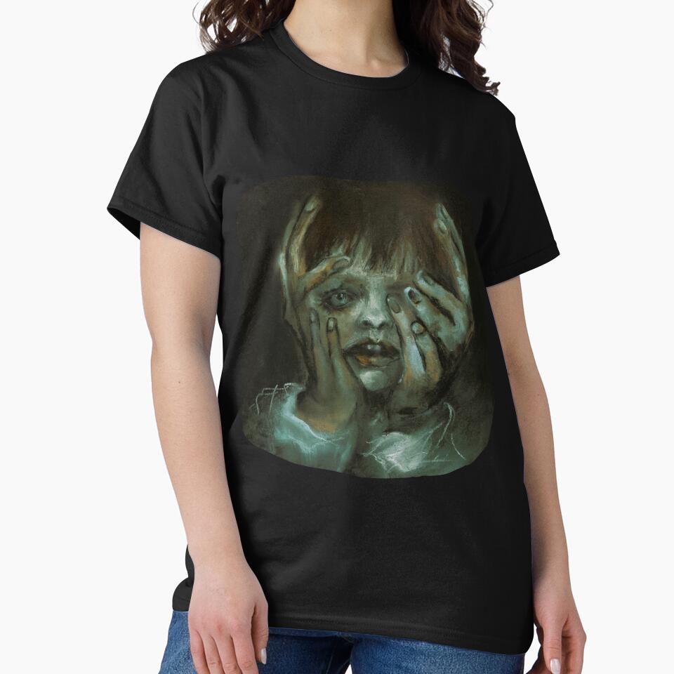 The Madness Creepy Surreal Portrait Drawing by Dariia Zhyrova T-Shirts, Hoodie, Sweatshirt | BlankRebels.com (Image 2)