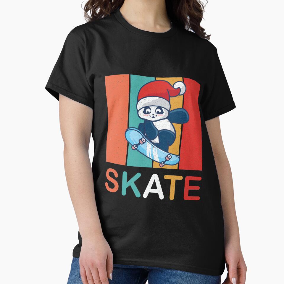 Cute Skater Panda Skatebording on Skateboard by Wadia Hamda T-Shirts, Hoodie, Sweatshirt | BlankRebels.com (Image 2)