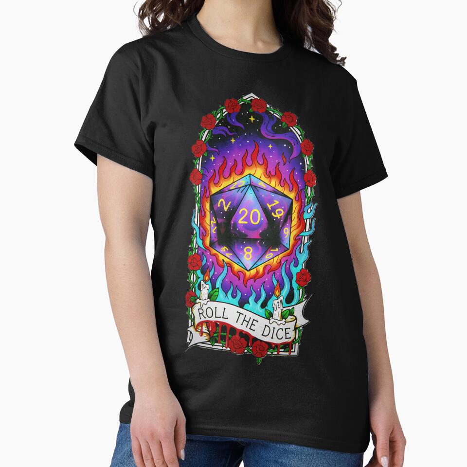 Roll The Dice - Flaming D20 Critical Hit Art by CoffinsArt T-Shirts, Hoodie, Sweatshirt | BlankRebels.com (Image 2)