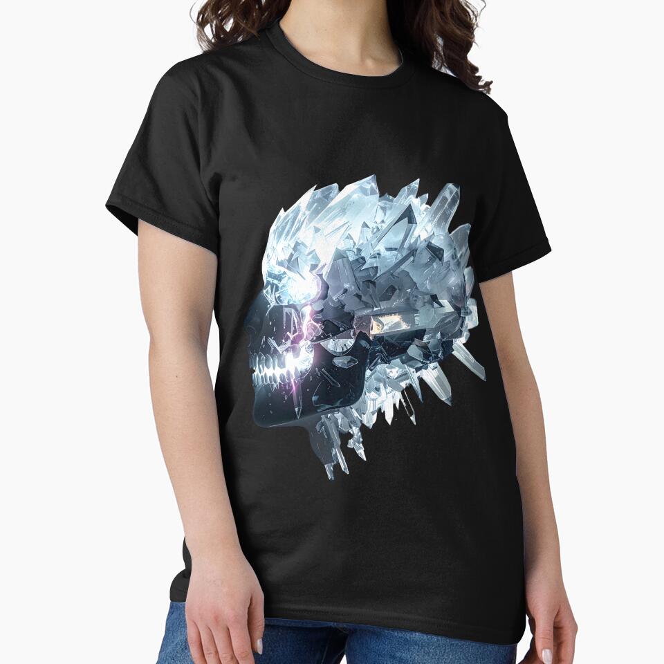 Luminous Crystal Skull Ethereal Prism Art by CrystalVanta T-Shirts, Hoodie, Sweatshirt | BlankRebels.com (Image 2)