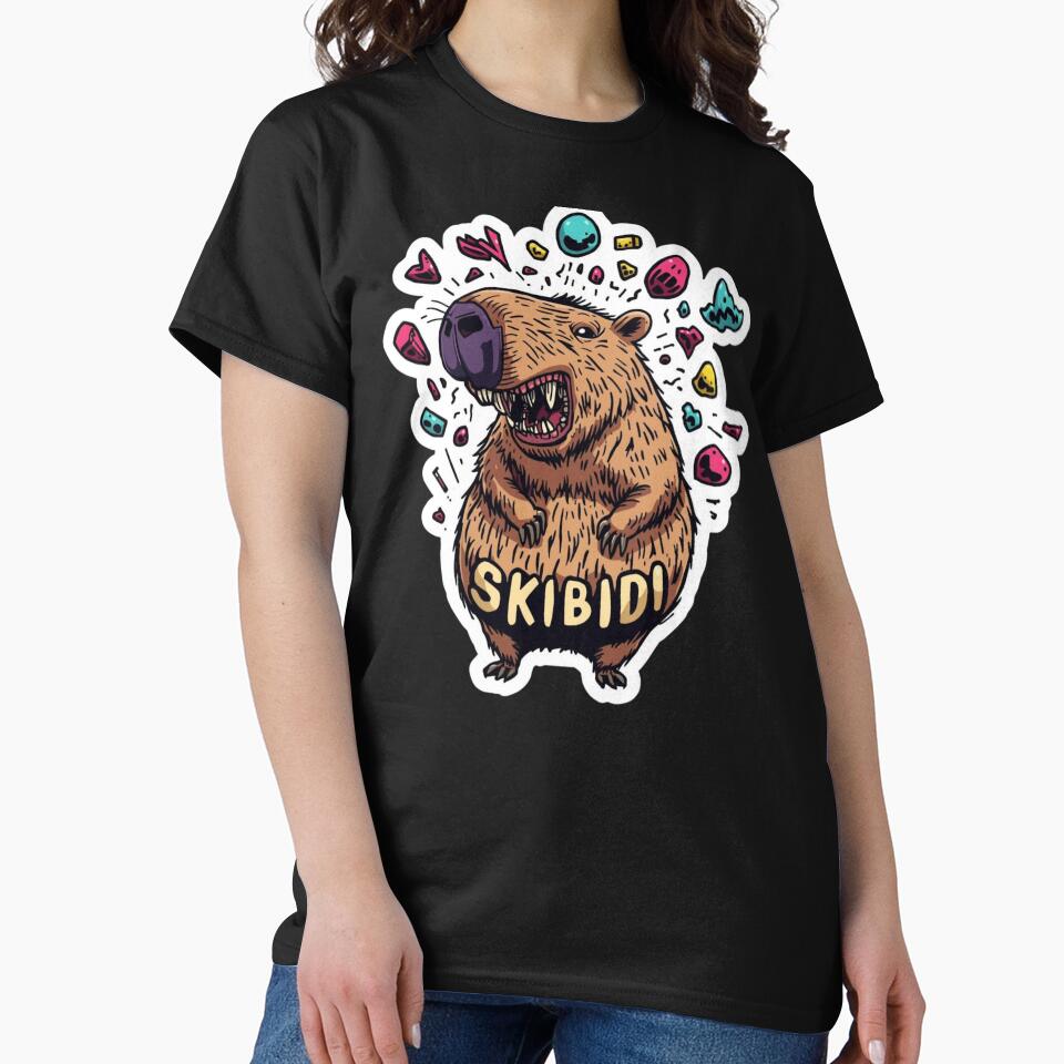 Skibidi Capybara Sticker by shlepyart T-Shirts, Hoodie, Sweatshirt | BlankRebels.com (Image 2)