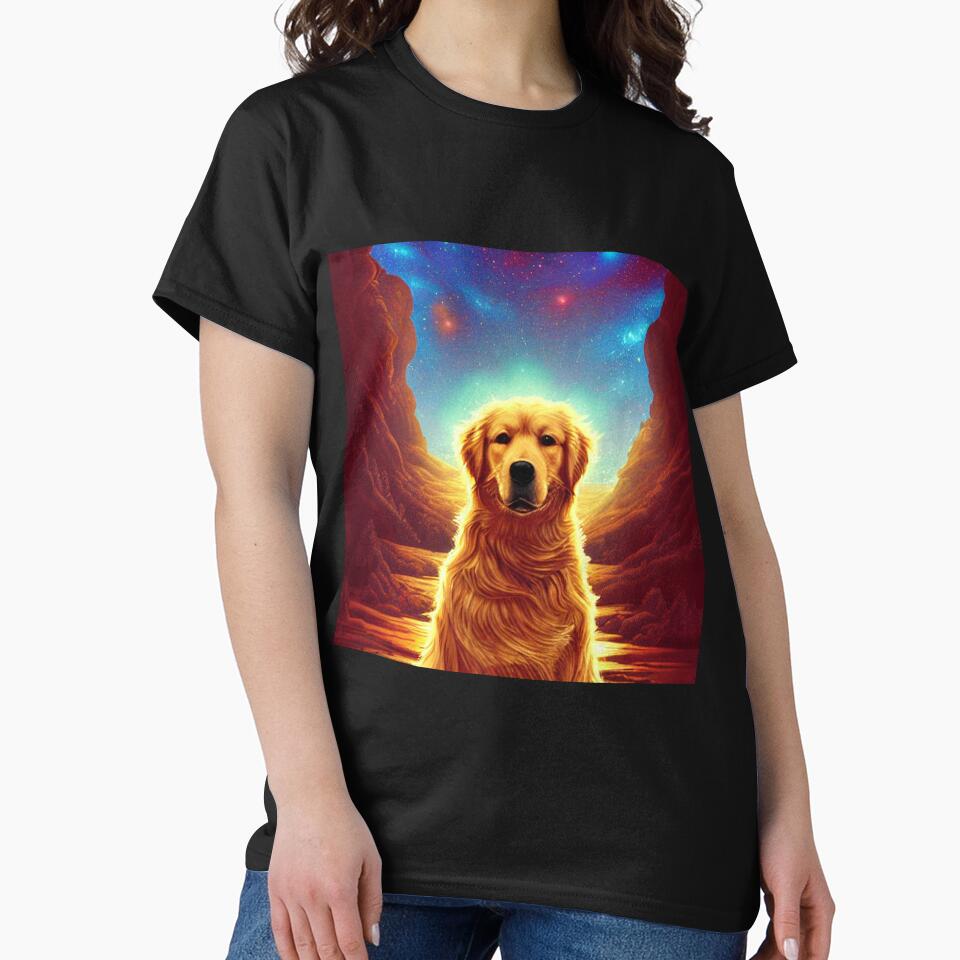 enthusiast golden retriever unique golden retriever digital art by ValleyDream T-Shirts, Hoodie, Sweatshirt (Image 2)