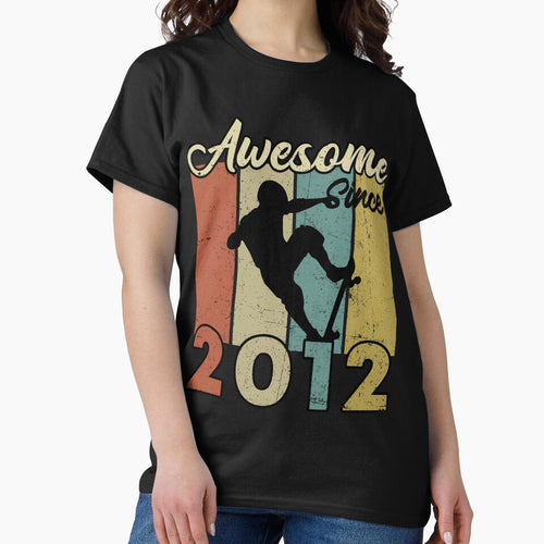 10th Birthday Awesome Since 2012 Skateboard 10 Years Old by TheWildStyle T-Shirts, Hoodie, Sweatshirt (Image 2)