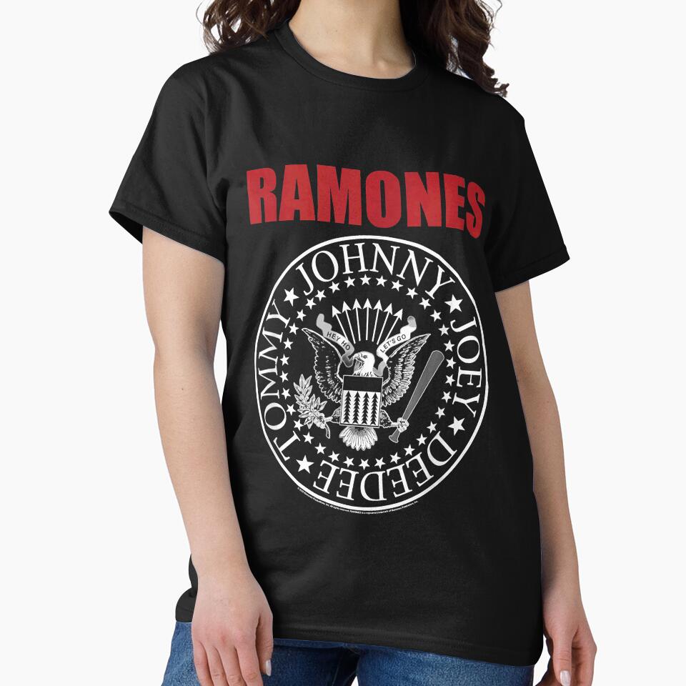 Ramones Red Text Seal T-Shirt, Music Band T-Shirt, Classic Rock, T Shirt, Retro vintage style Shirt, Trendy... (Image 2)