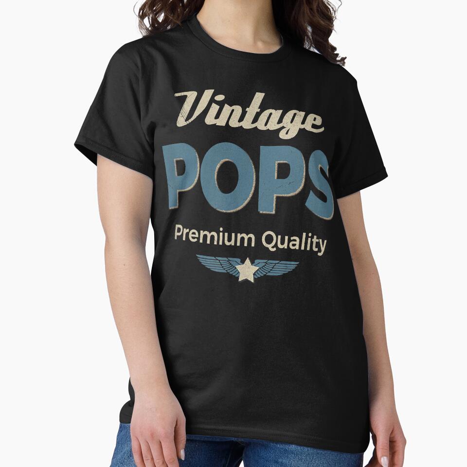 Mens Vintage Pops Fathers Day Gift T Shirt Grandpa Re by IsraelCastro Hoodie, Sweatshirt | BlankRebels.com (Image 2)