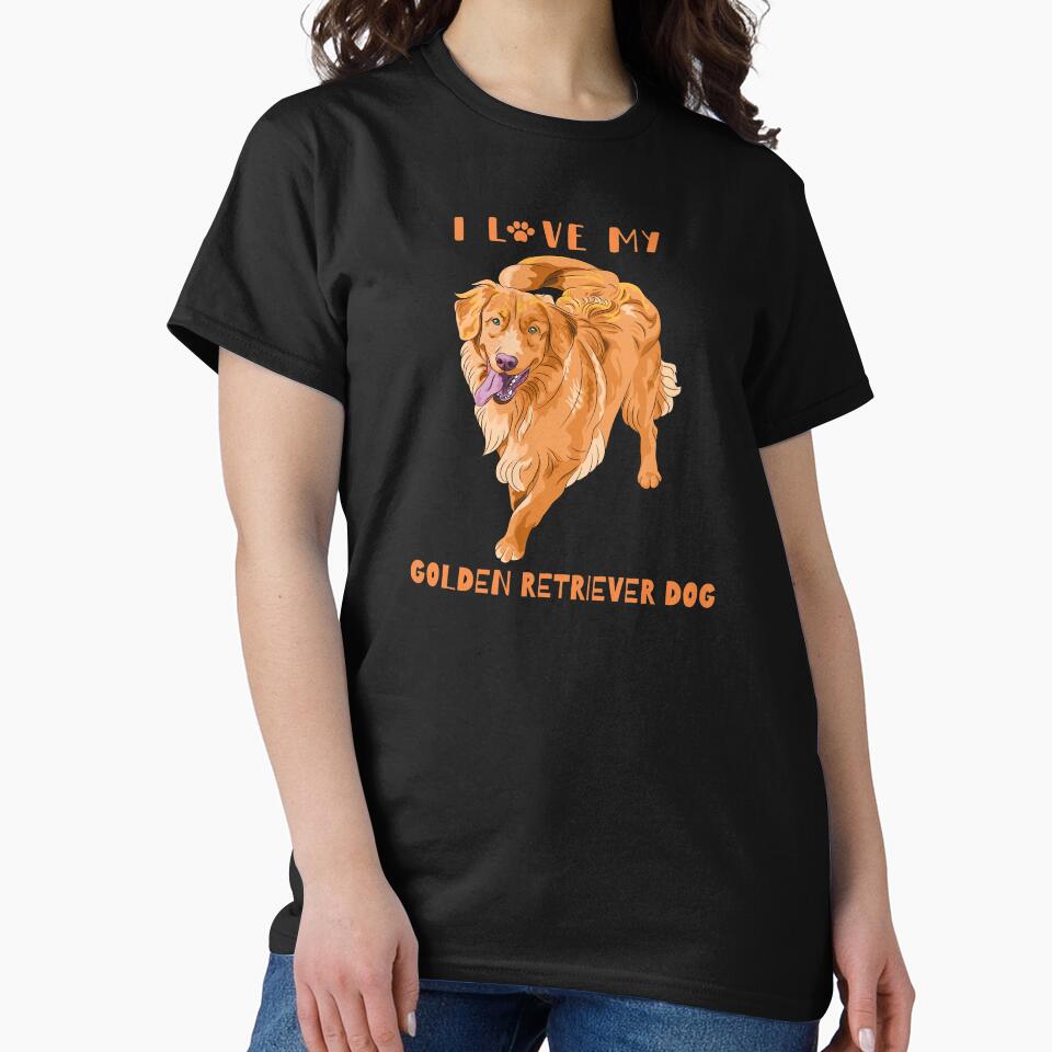 I Love My Golden Retriever Dog by yousseftalat2 T-Shirts, Hoodie, Sweatshirt | BlankRebels.com (Image 2)