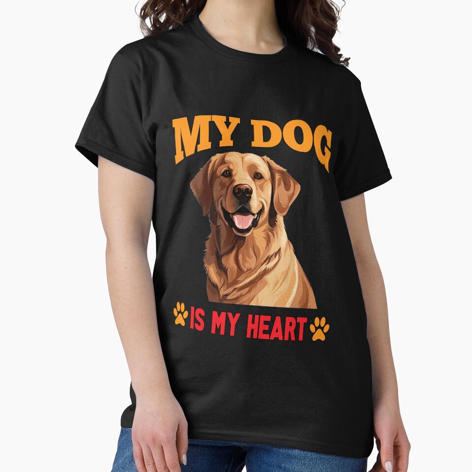 Golden Retriever Owner My Dog Is My Heart by fantasticdesign T-Shirts, Hoodie, Sweatshirt | BlankRebels.com (Image 2)
