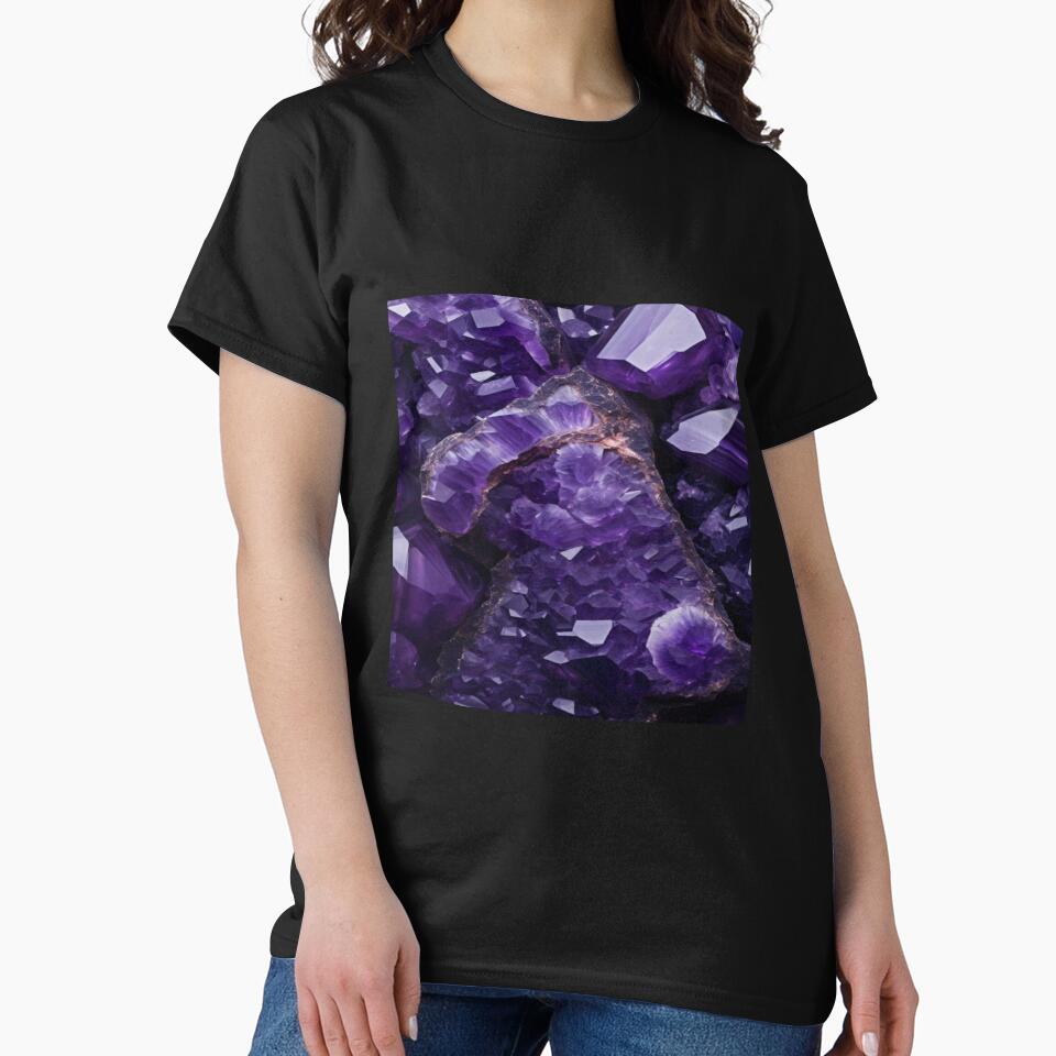 Purple Crystal Cluster Masterpiece Artwork by NivyasArtistry T-Shirts, Hoodie, Sweatshirt | BlankRebels.com (Image 2)