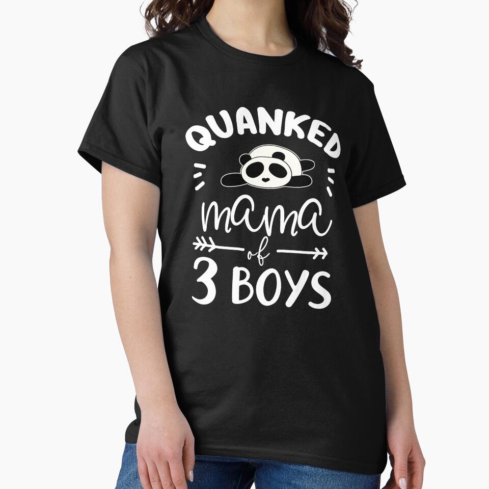Quanked Mama of 3 Boys - Sage Green by GrimButterfly T-Shirts, Hoodie, Sweatshirt | BlankRebels.com (Image 2)