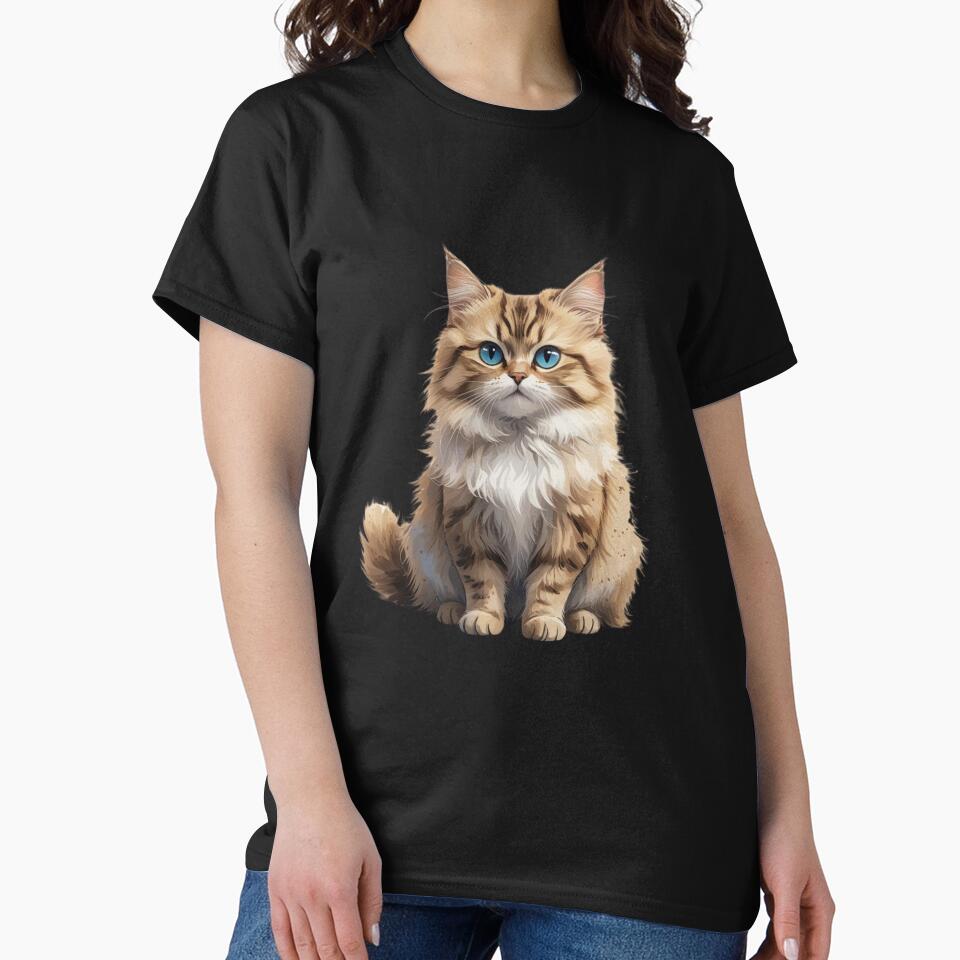 Kawaii Cat Art – Playful Feline Design for Cat Lovers by Brain shot T-Shirts, Hoodie, Sweatshirt | BlankRebels.com (Image 2)