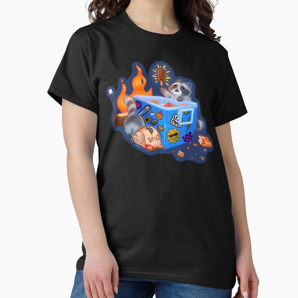 Cute raccoons camping and finding a snack by CosmicNCozy T-Shirts, Hoodie, Sweatshirt | BlankRebels.com (Image 2)