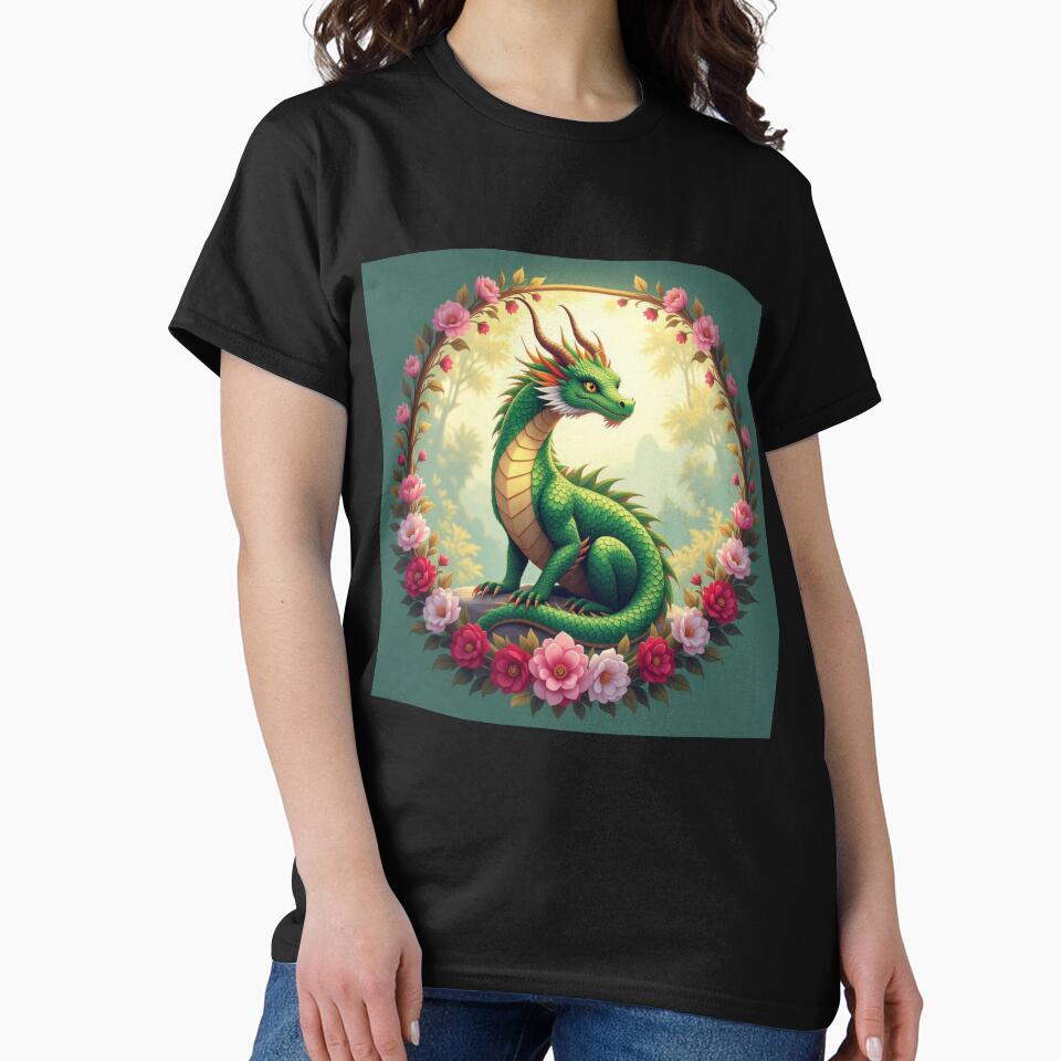 Dragon With Flowers by Planetporridge T-Shirts, Hoodie, Sweatshirt | BlankRebels.com (Image 2)
